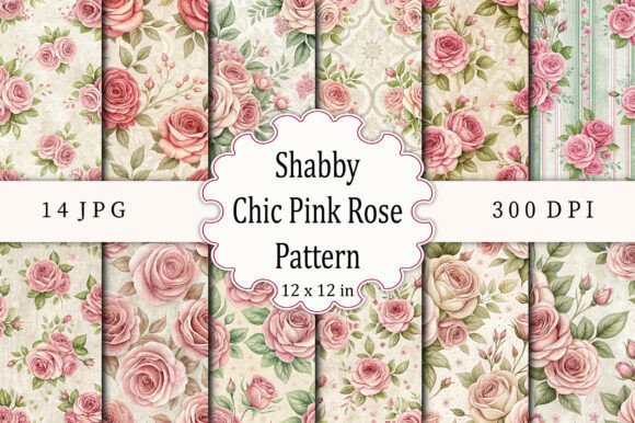 Download Shabby Chic Pink Rose Pattern - Rose pattern Collection