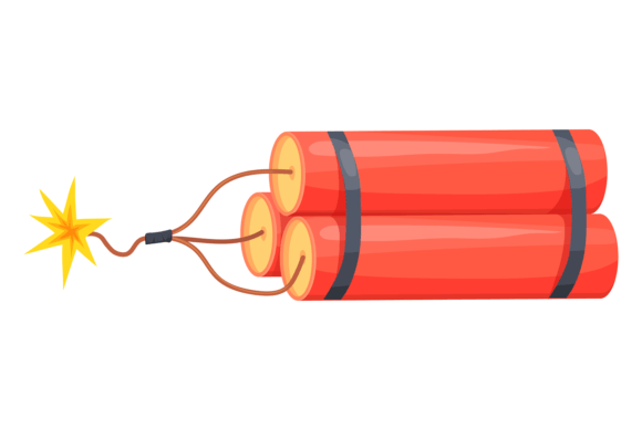 Download Burning Dynamite Cartoon Icon. Fire Spar - Icon Collection