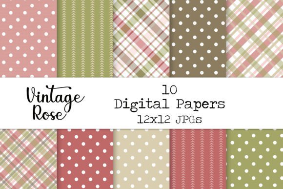 Download Antique Rose Pattern Digital Paper - Rose pattern Collection