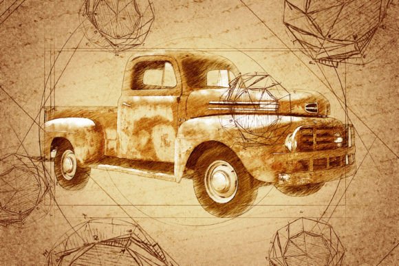 Download Vintage Truck Printable Graphics Pack 23 - Graphic Collection