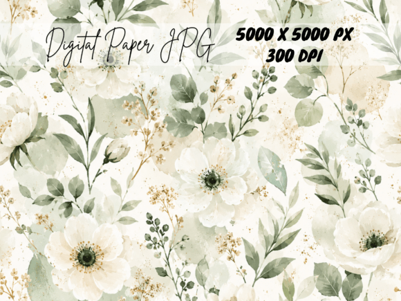 Download Sage Green Vintage Floral Rose Pattern - Rose pattern Collection