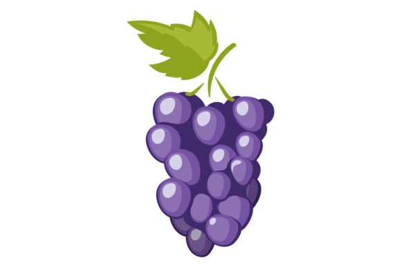 Download Grape Bunch Icon. Cartoon Natural Wine B - Icon Collection
