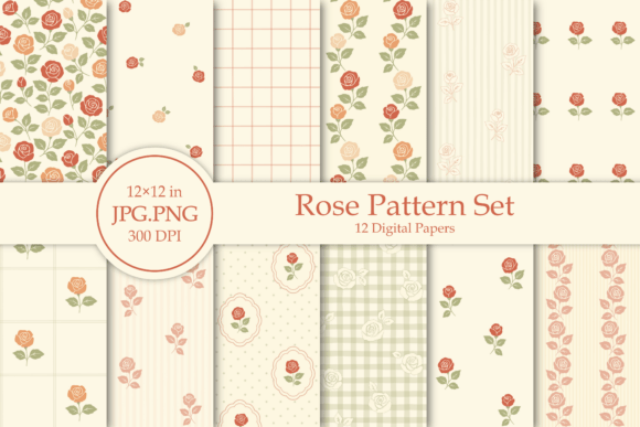 Download Rose Pattern Set - Rose pattern Collection