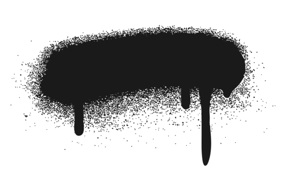 Download Black Ink Spray Stain. Grungy Brush Stro - Grungy Collection