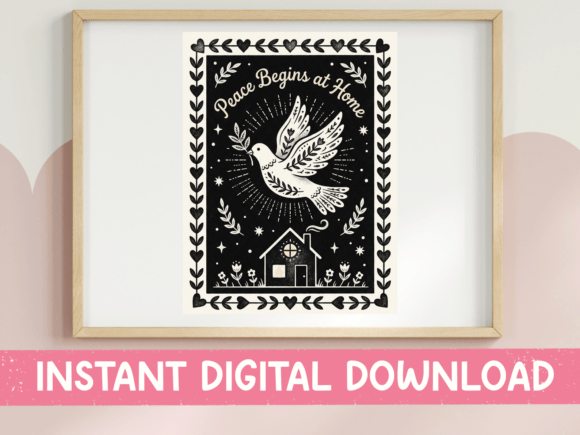 Download Peace Begins at Home Dove Design - Premium Bundle
