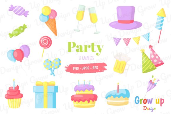 Download Party Icons Set, Carnival Festive Items - Icon Collection