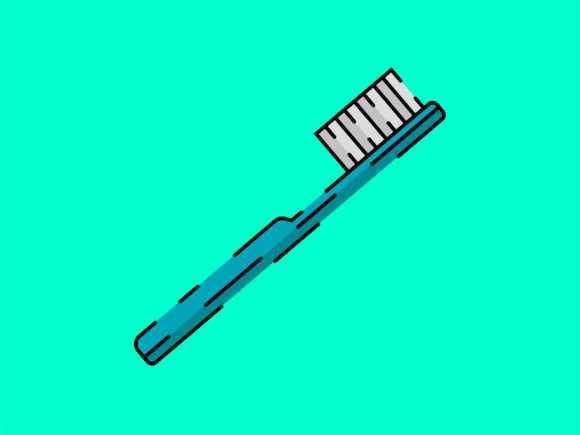 Download Icon Standart Toothbrush Striped Line - Icon Collection